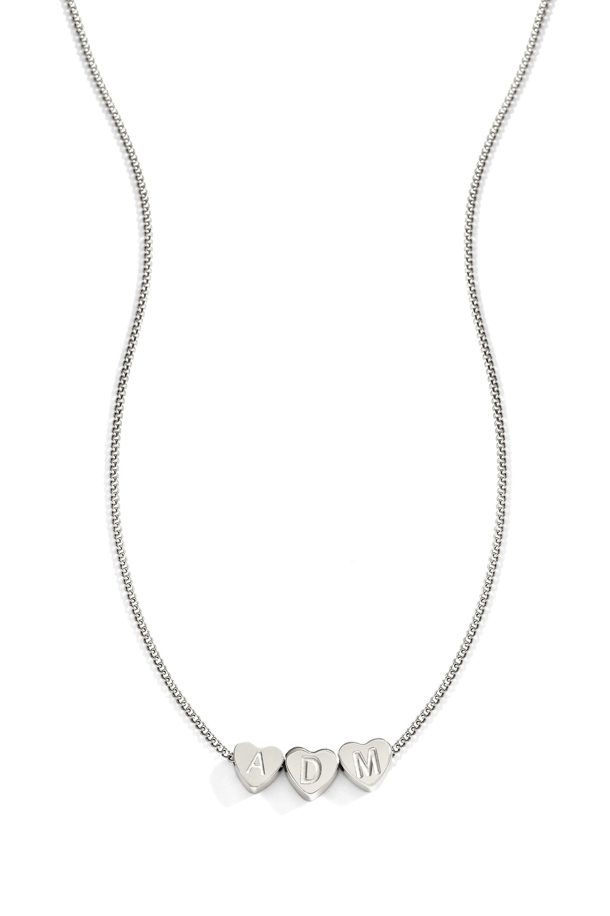 Collana iniziale a cuore impilabile delicata