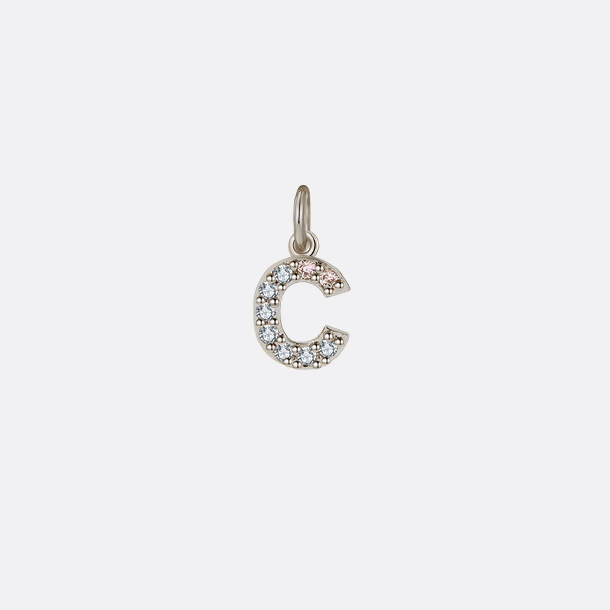 Zierlicher Pavé-Initialen-Anhänger