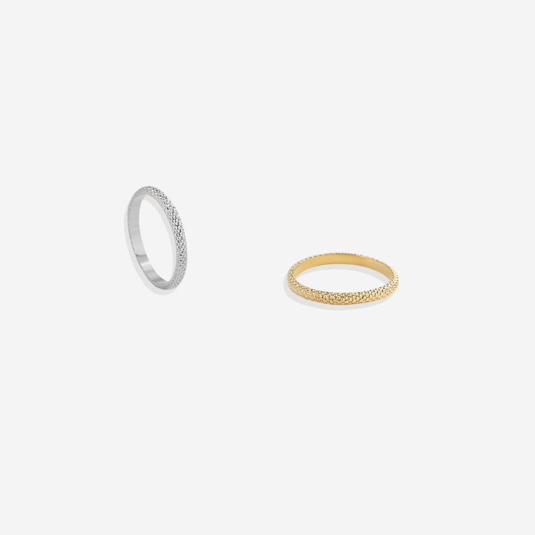 Anello impilabile in pelle di serpente