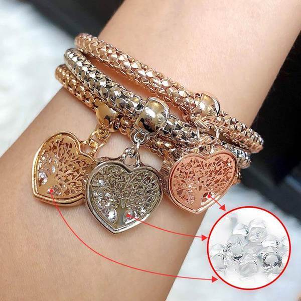 Albero della Vita - Bracciale con ciondolo a cuore in edizione limitata