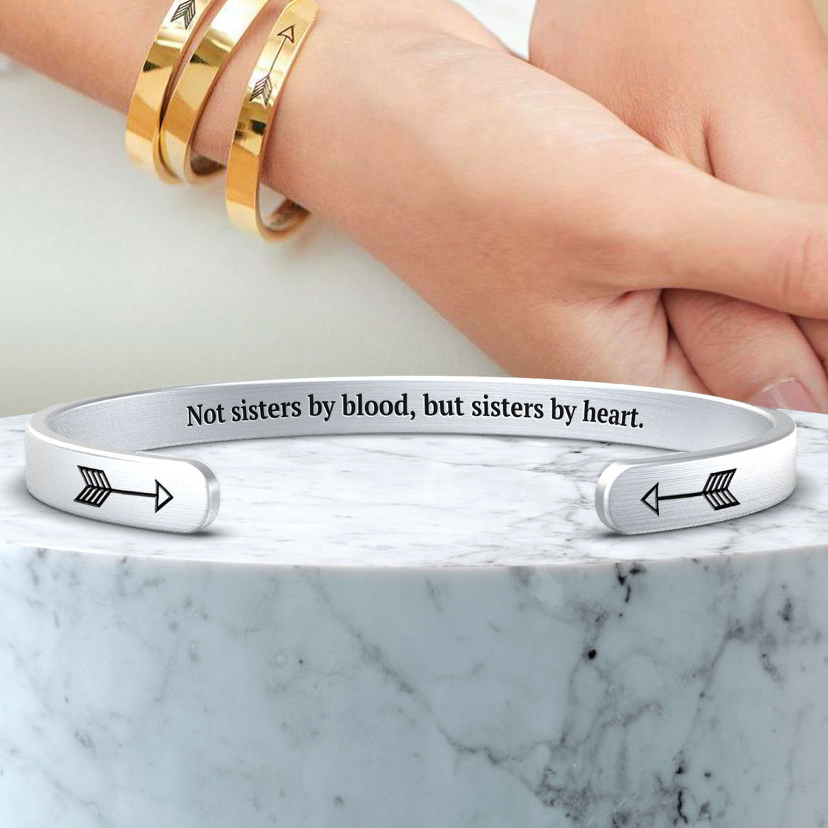 Bracciale a Polsino Non Sorelle di Sangue Ma Sorelle di Cuore