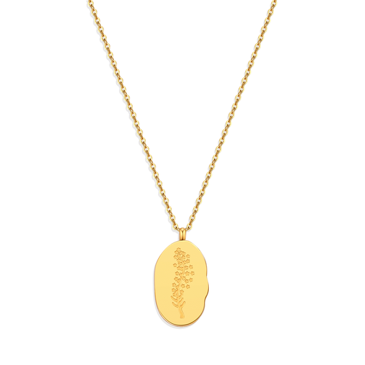 Gold Birth Flower Pendant Necklace — Vanny Jewels