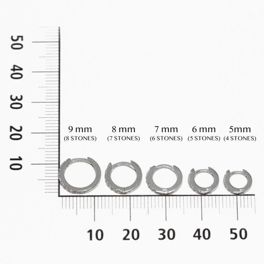 Pave Huggie Hoop Earrings