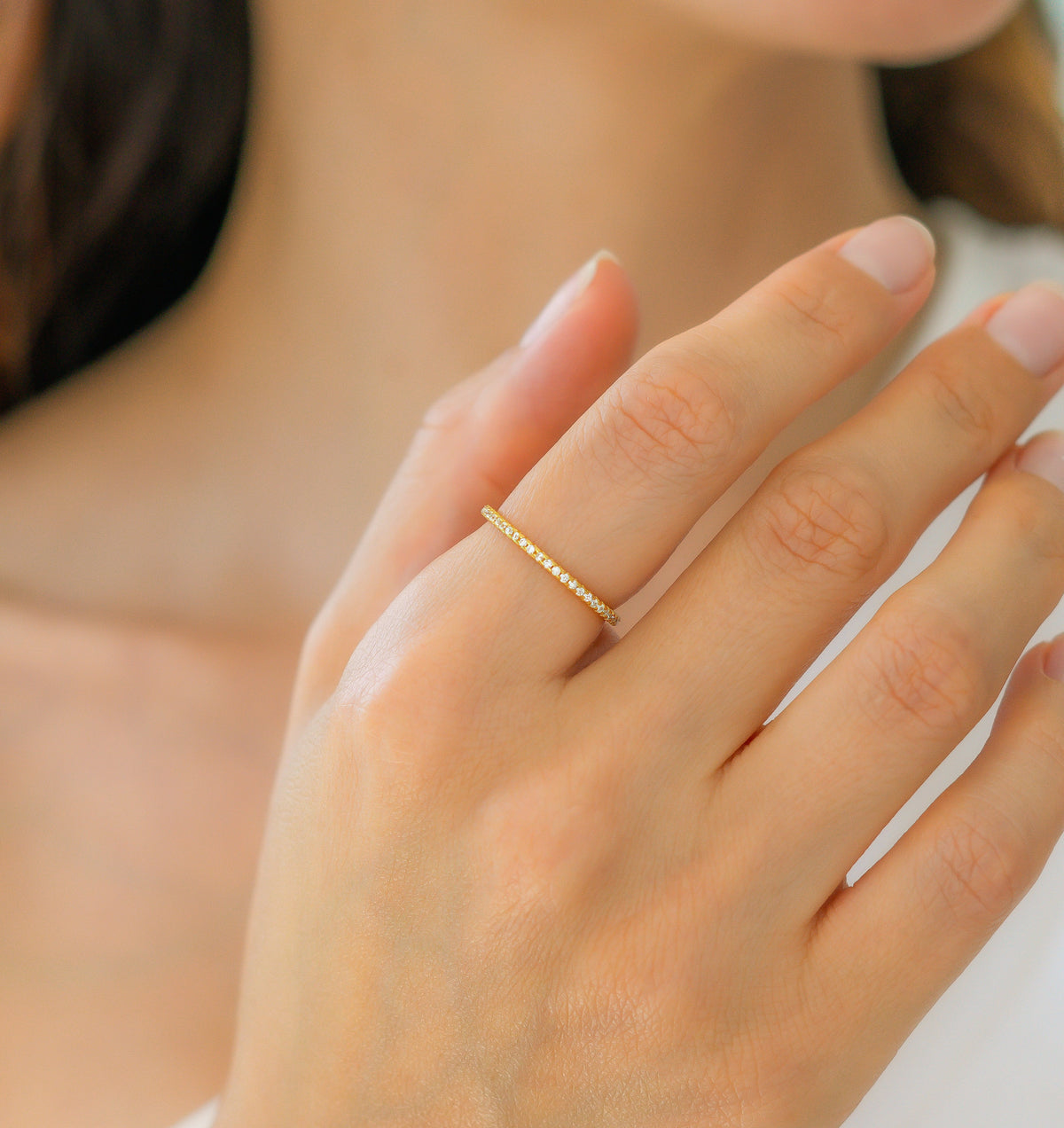 Micro-Pavé Eternity Stacking-Ring