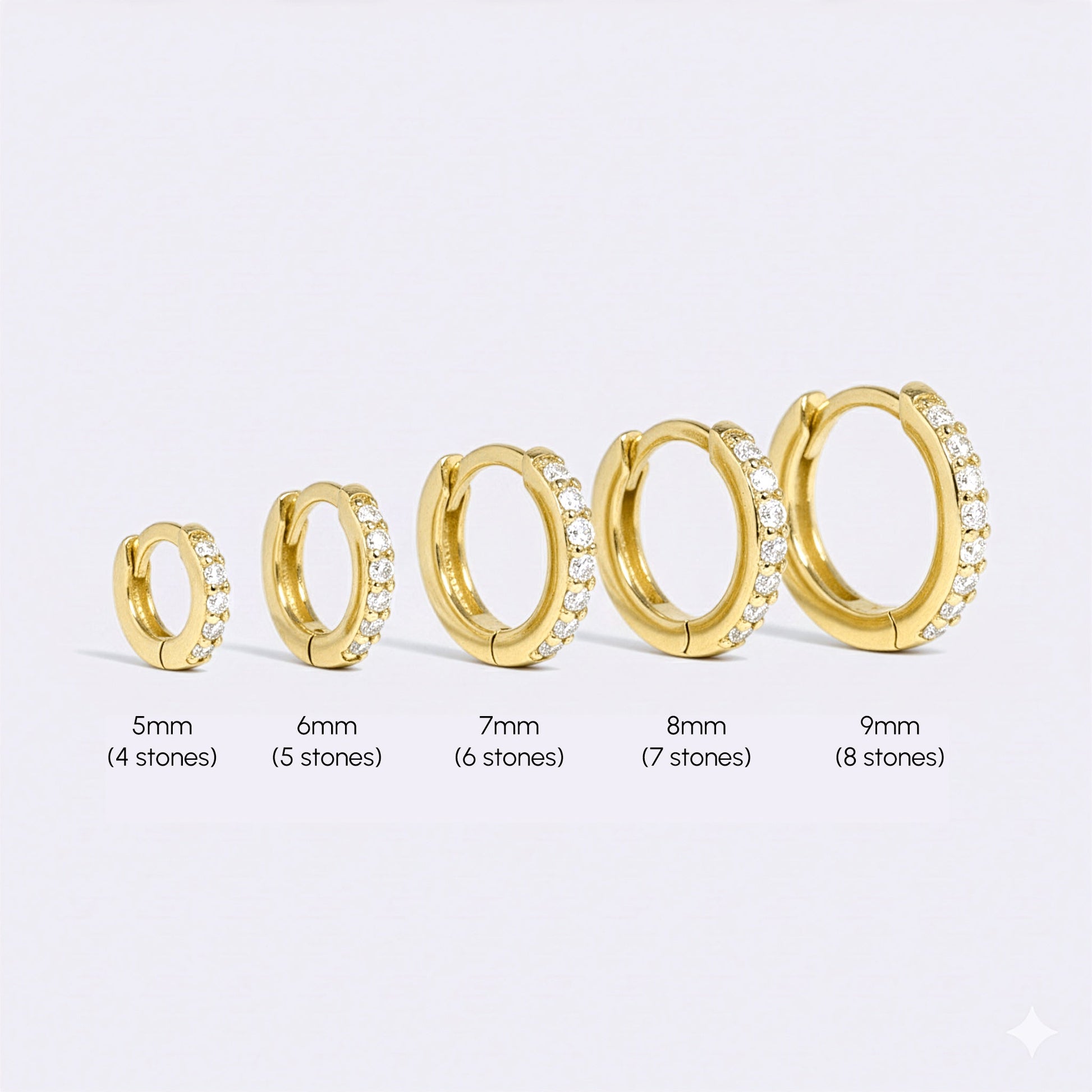 Pave Huggie Hoop Earrings