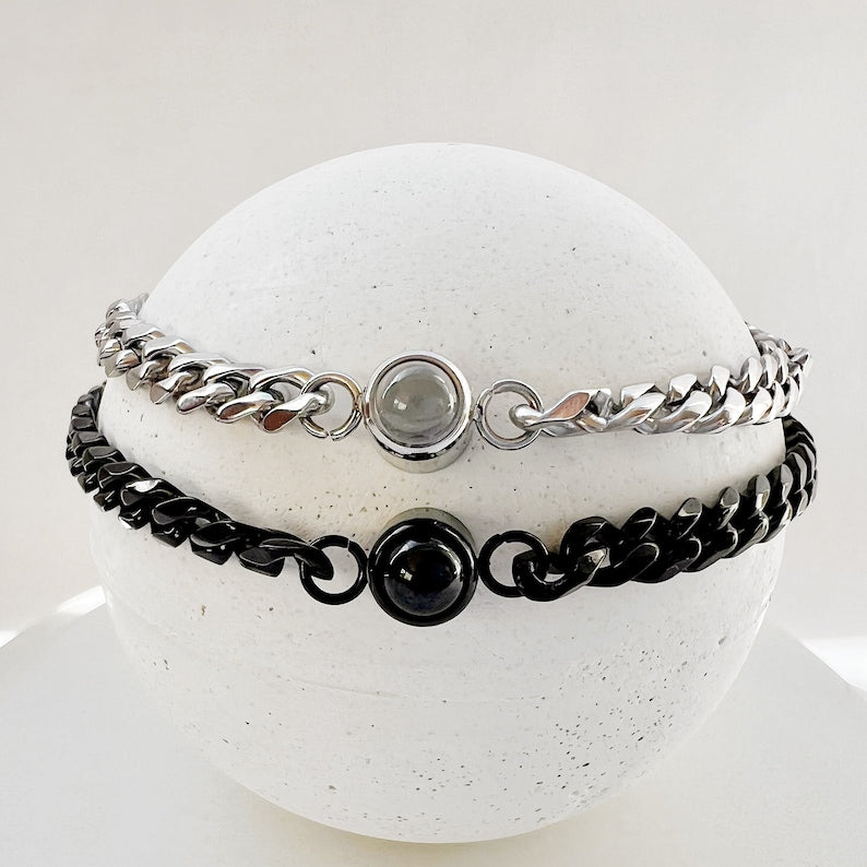 Kubanische Gliederkette mit Foto-Armband