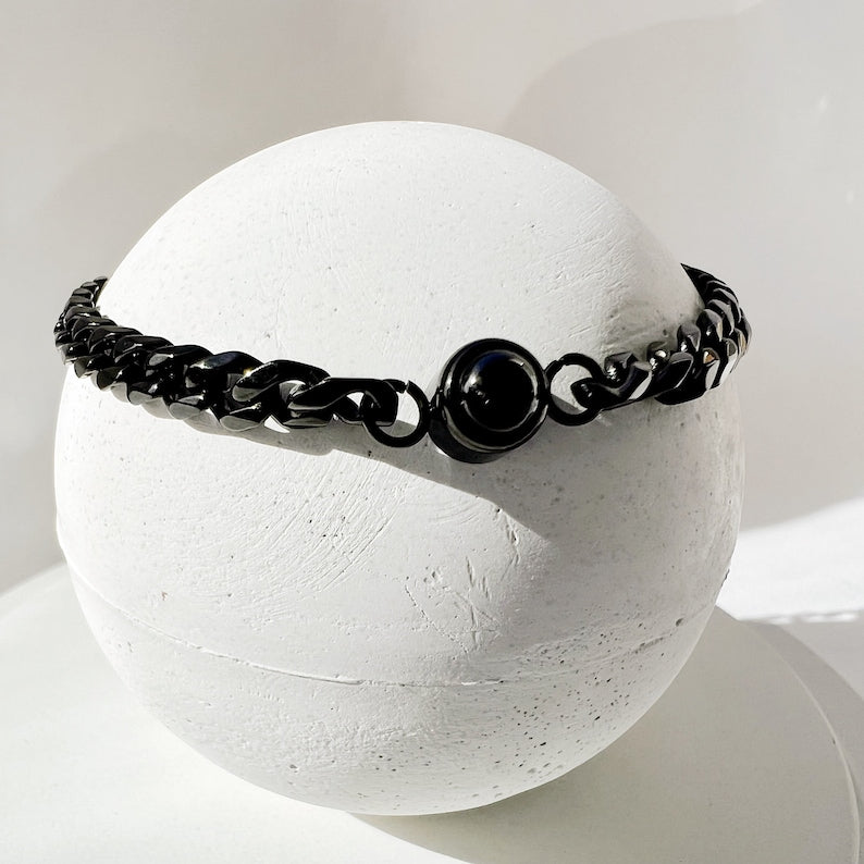 Kubanische Gliederkette mit Foto-Armband