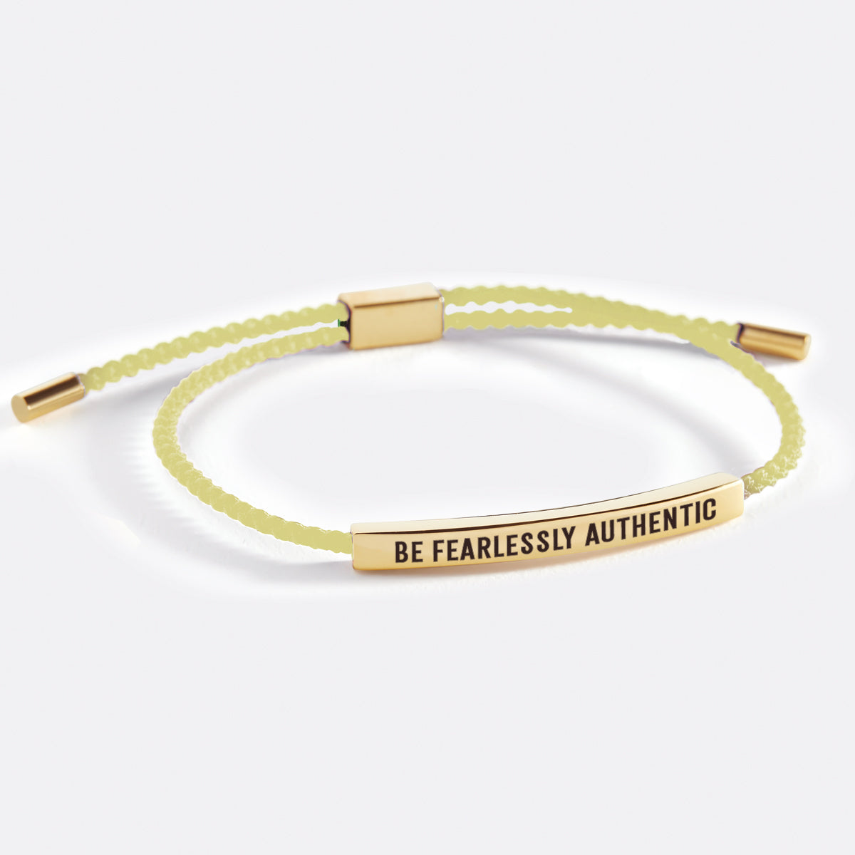 Be Fearlessly Authentic Inspire Bracelet in gold tone