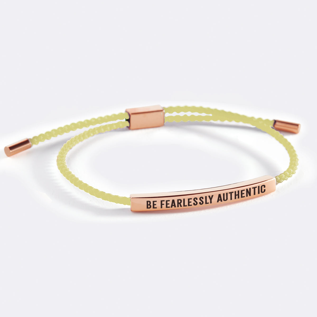 Be Fearlessly Authentic Inspire Bracelet in rose gold tone