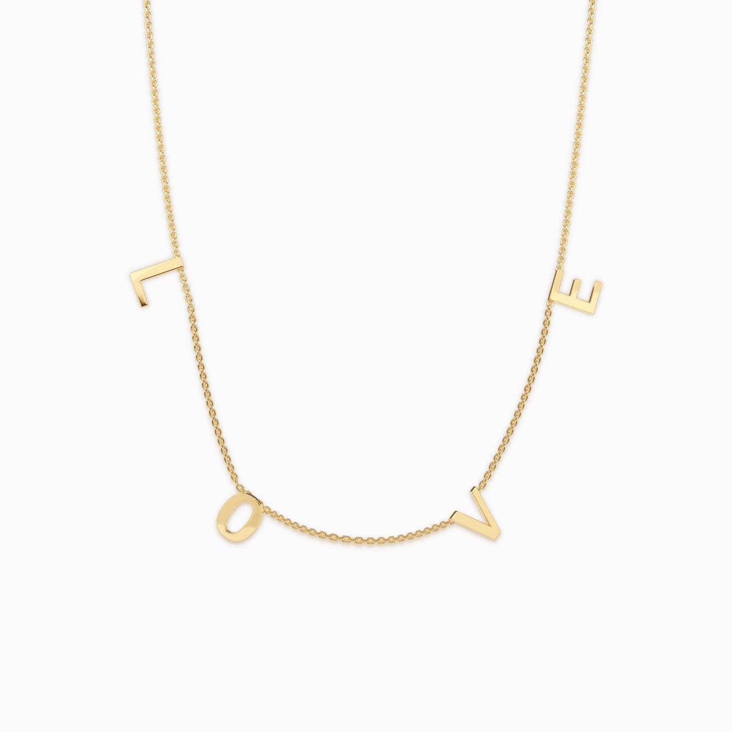The LOVE Letter Necklace in gold tone