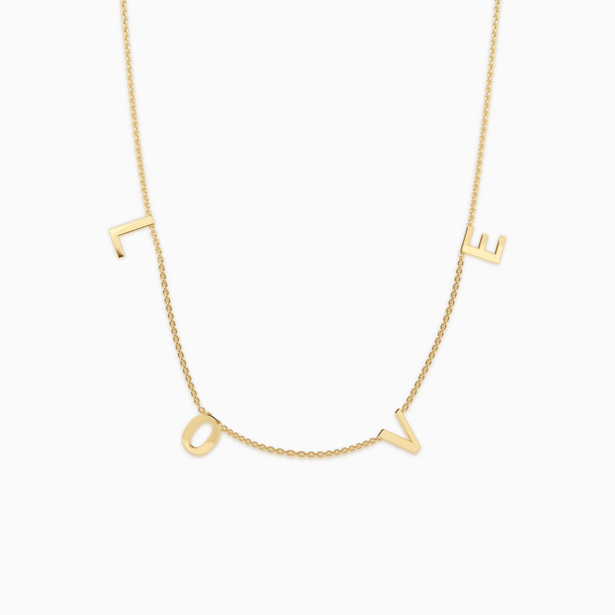 The LOVE Letter Necklace in gold tone