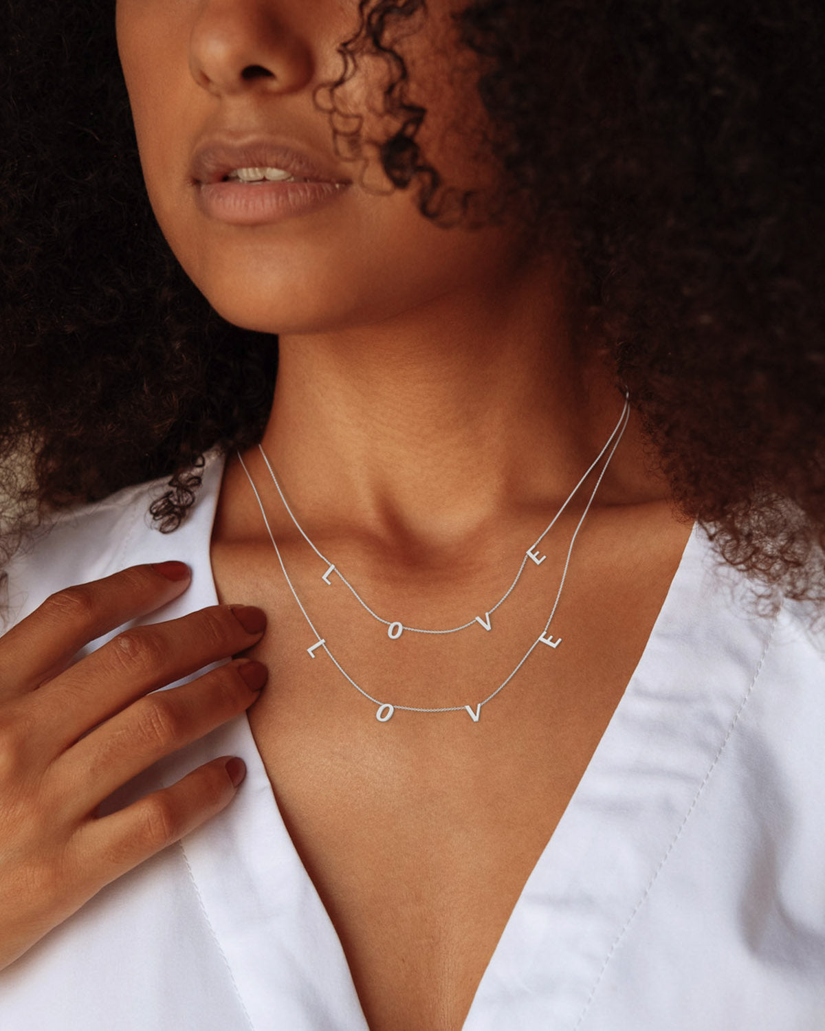 The LOVE Letter Necklace in 925 sterling silver
