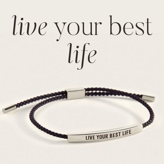 Live Your Best Life Inspire Bracelet in 925 Sterling Silver — Vanny Jewels