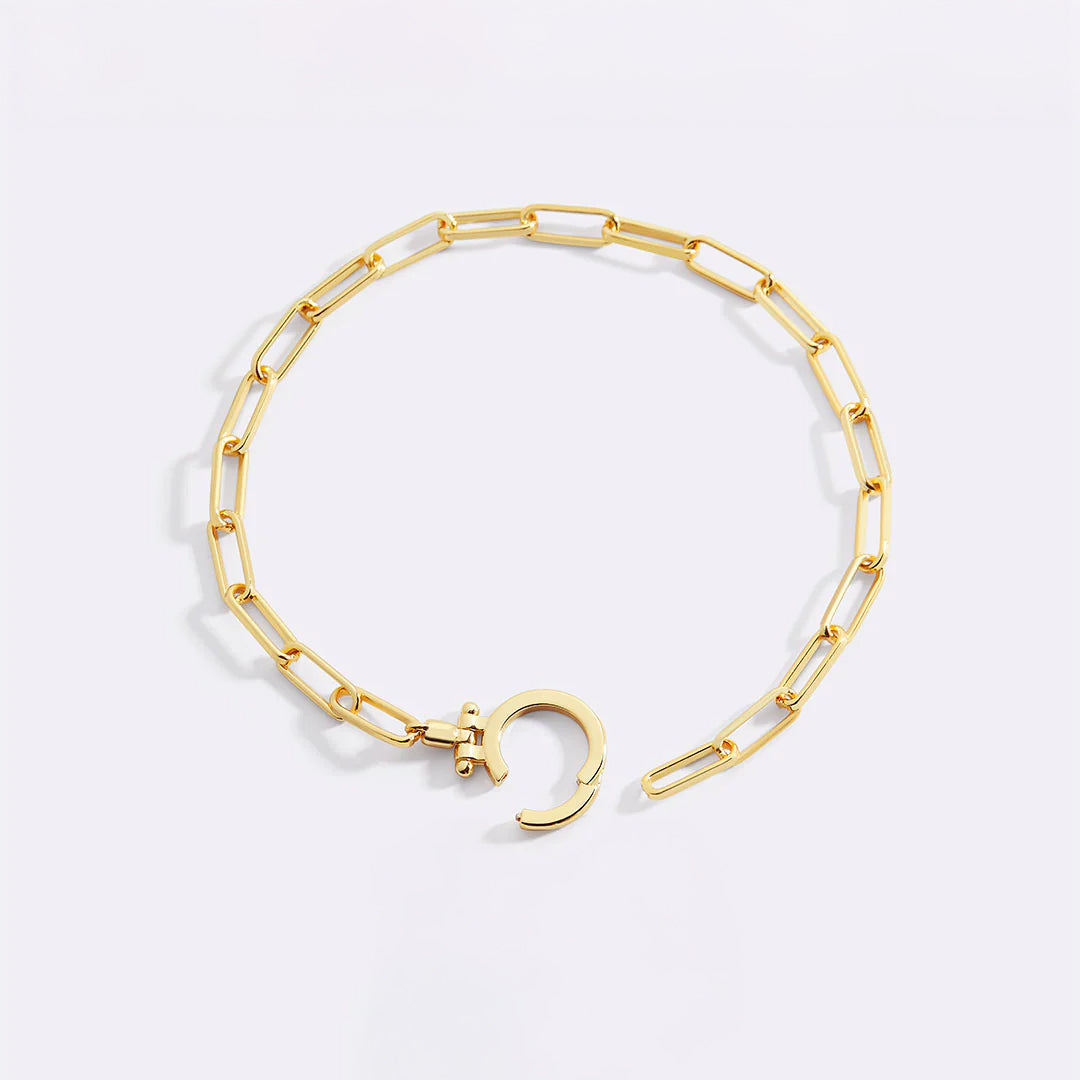 Armband mit mintfarbener Büroklammer