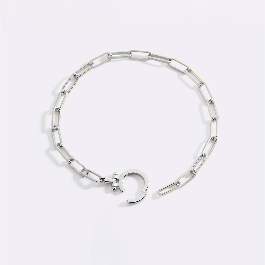 Mint Paperclip Bracelet in 925 sterling silver