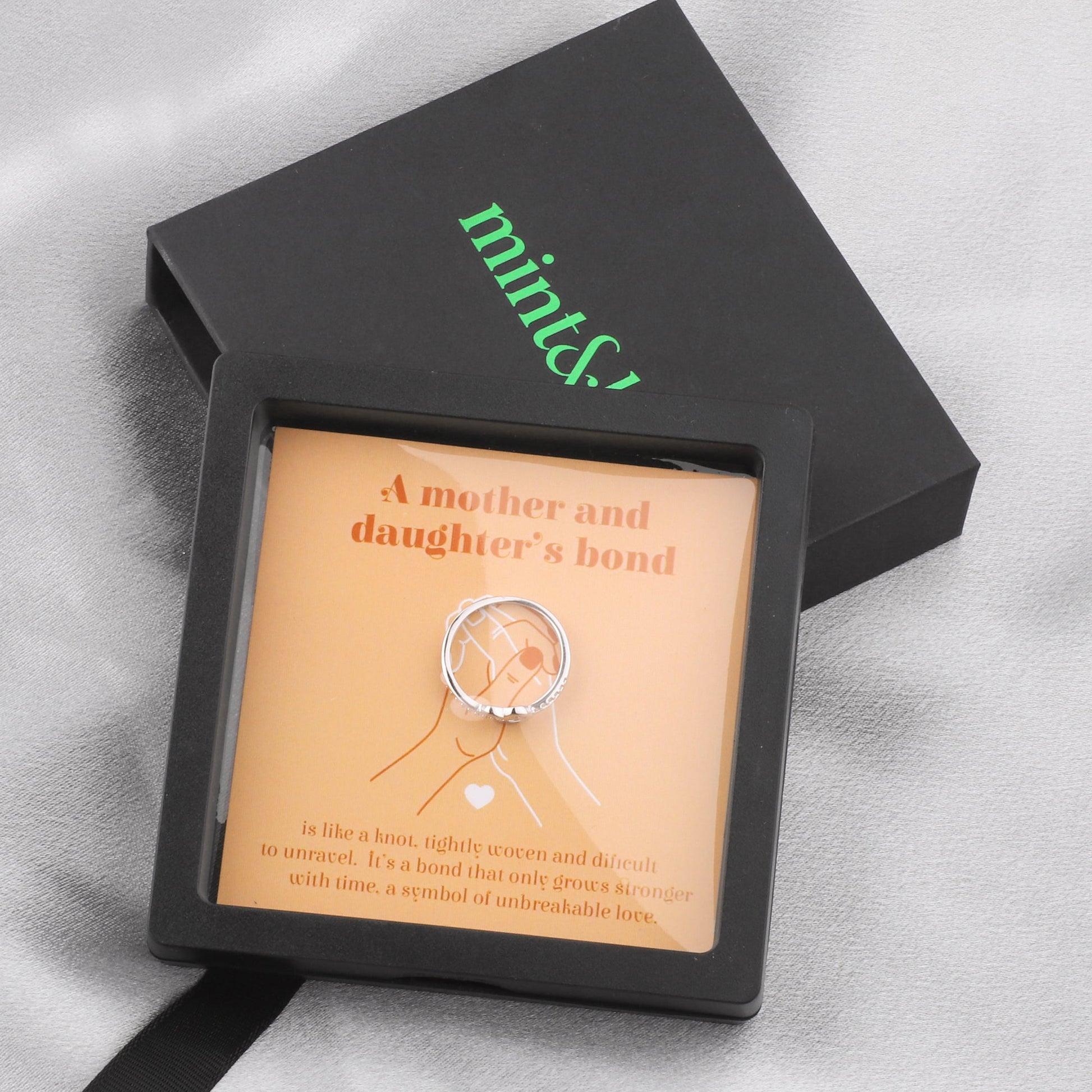 Mutter-Tochter-Band Doppelring mit Knoten