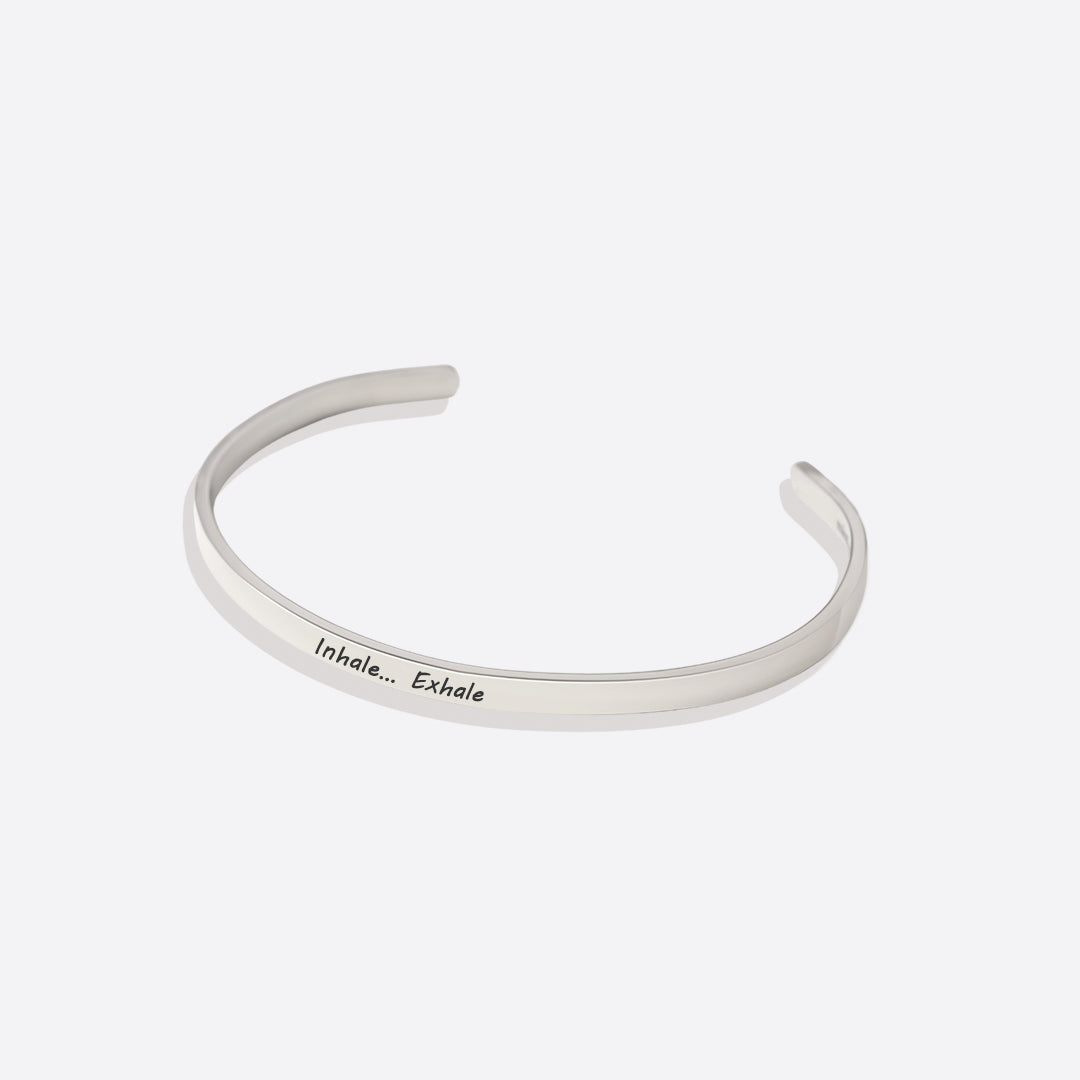 Personalized Thin Cuff Bracelet in 925 sterling silver