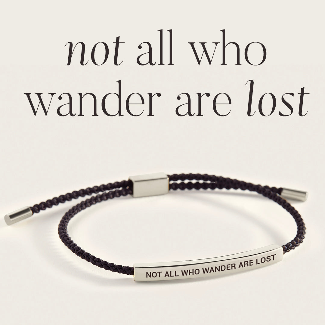 Not All Who Wander Are Lost Inspire Bracelet in 925 Sterling Silver — Vanny Jewels