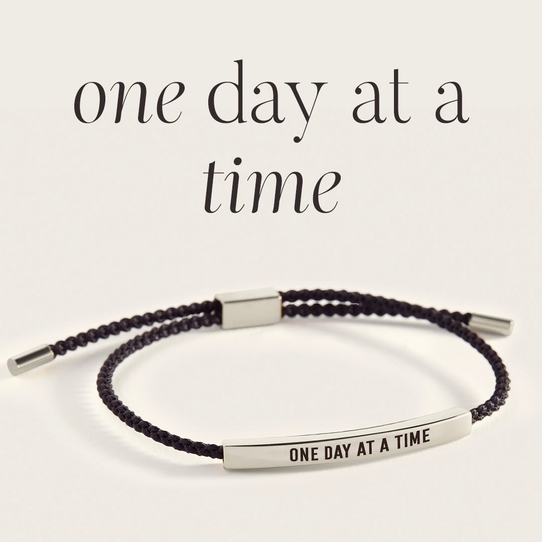 One Day At A Time Inspire Bracelet in 925 Sterling Silver — Vanny Jewels