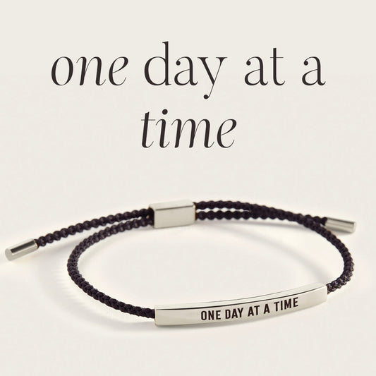 One Day At A Time Inspire Bracelet in 925 Sterling Silver — Vanny Jewels