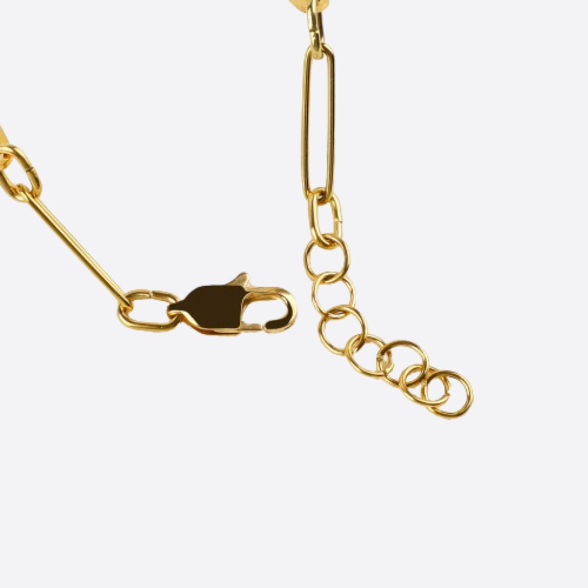 Personalized Paperclip Name Bracelet in gold tone