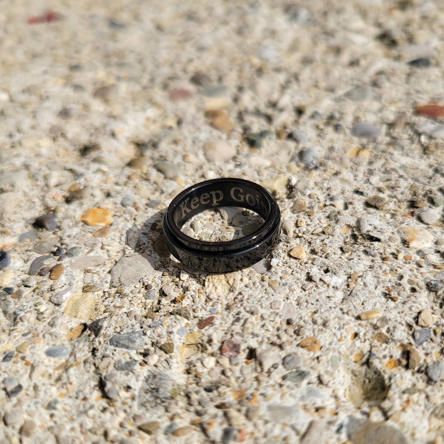 Personalisierter klassischer Fidget-Ring mit Blöcken