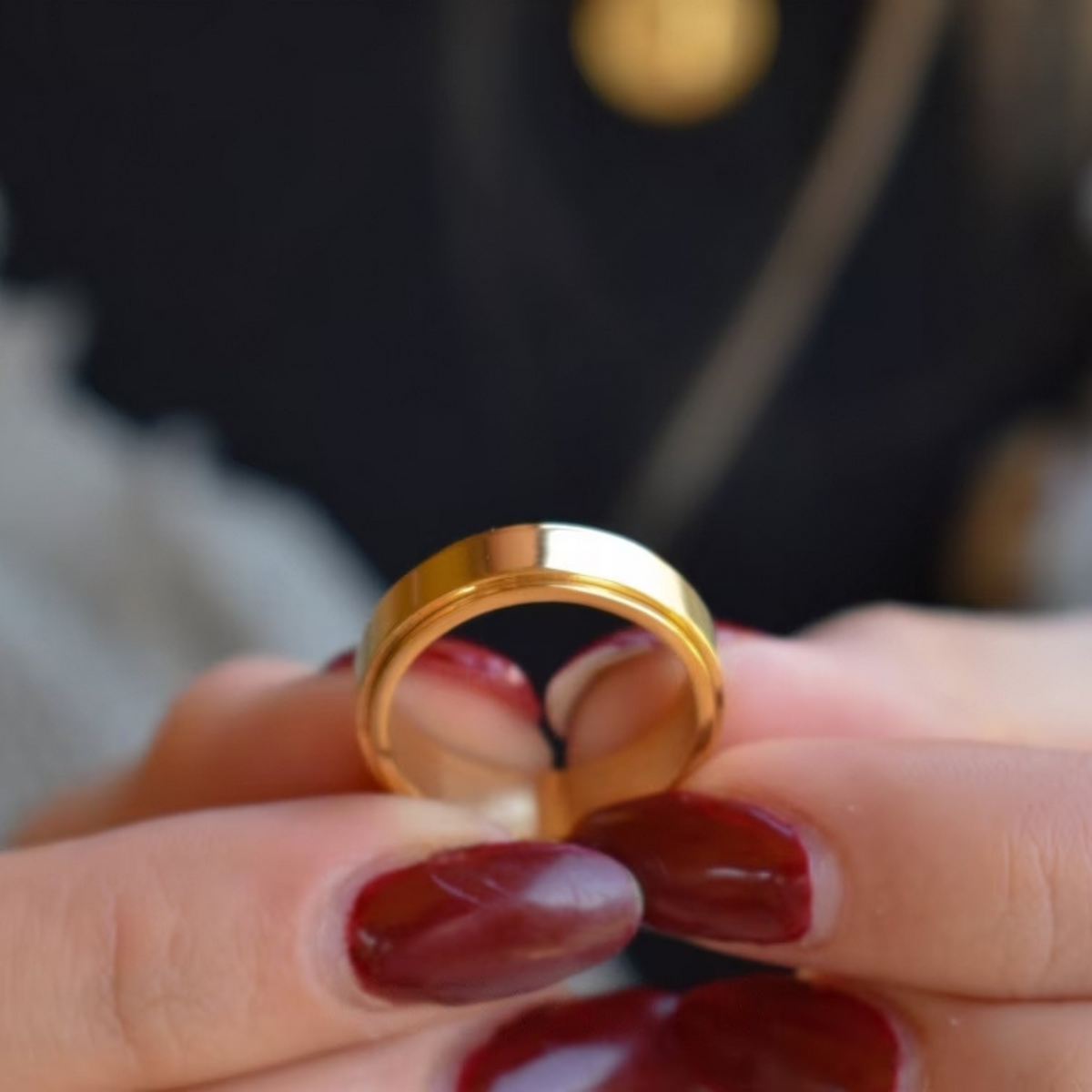 Personalisierter klassischer Fidget-Ring mit Blöcken