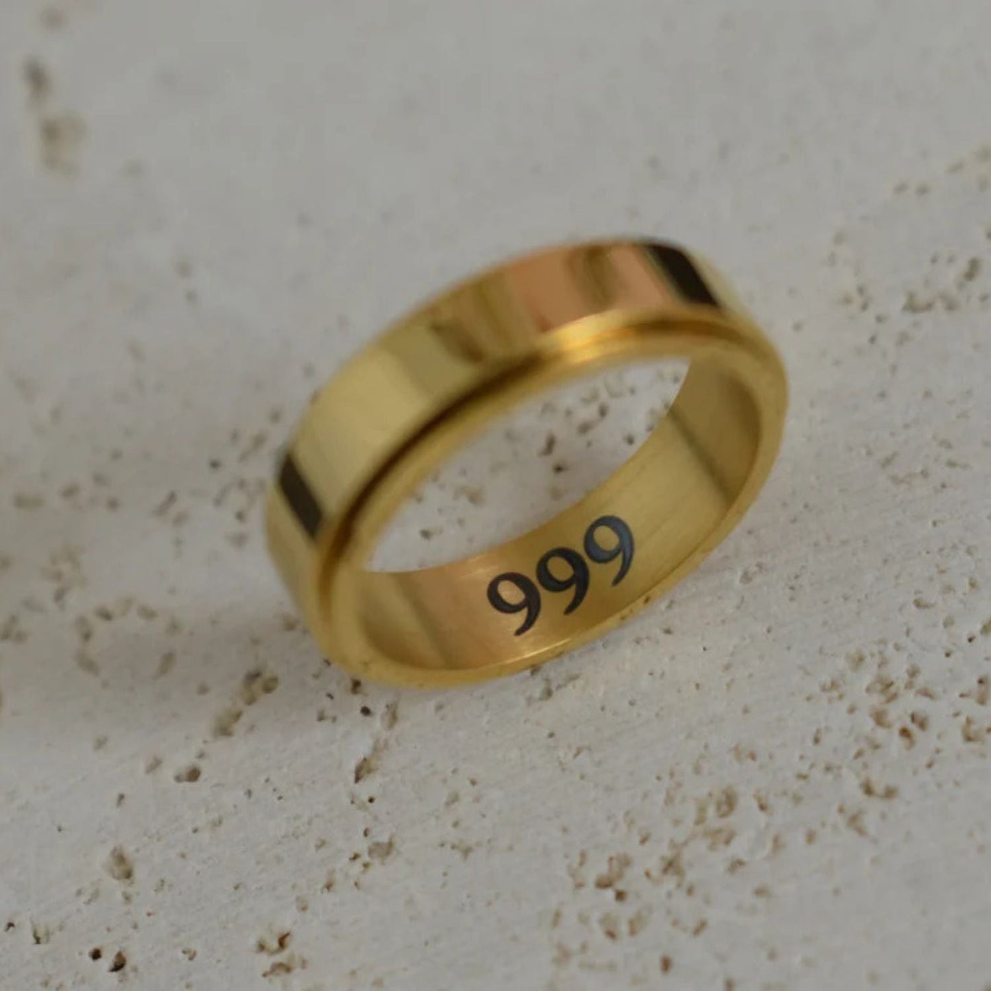 Personalisierter klassischer Fidget-Ring mit Blöcken