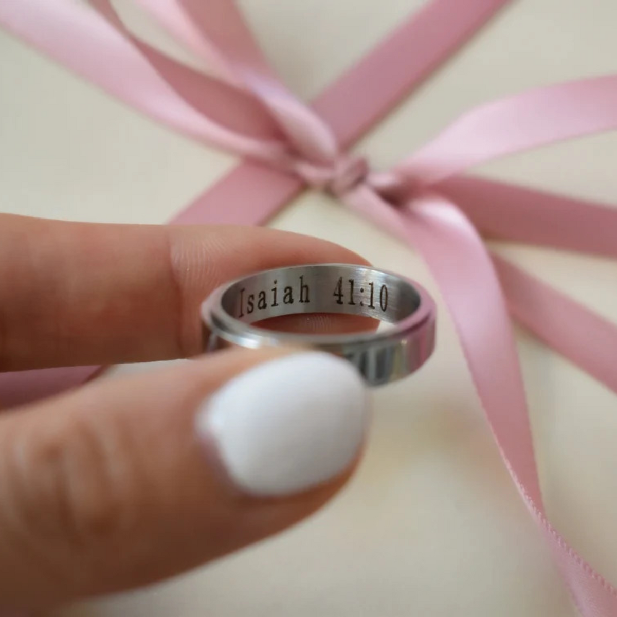 Personalisierter klassischer Fidget-Ring mit Blöcken