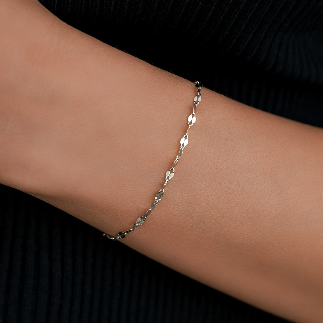 Bracciale a catena con petali