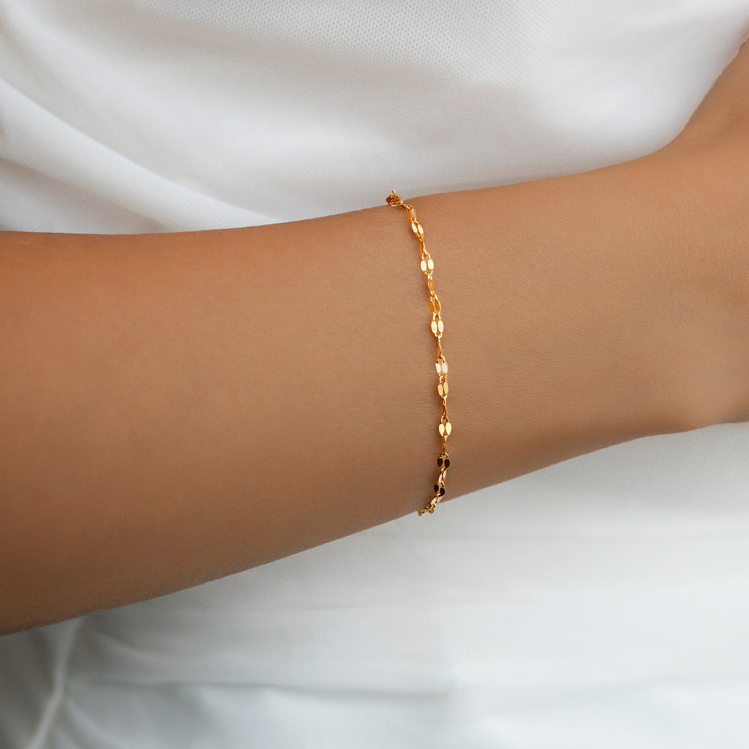 Bracciale a catena con petali