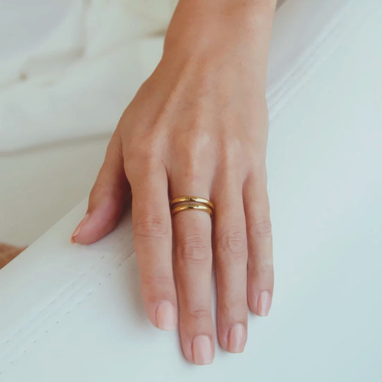 Tiny Stackable Name Ring