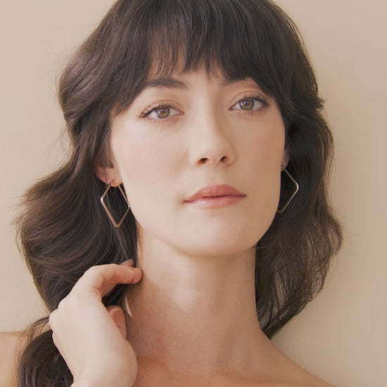 Geometric Girl Boss Hoop Earrings
