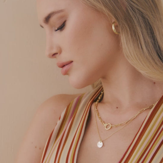 Mint Paperclip Necklace