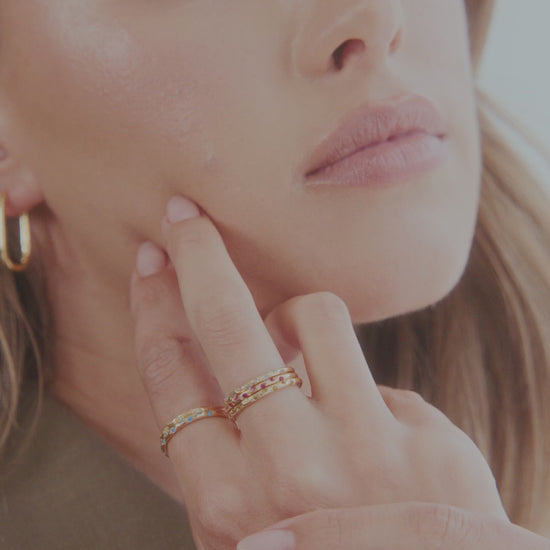 Dainty Constellation Birthstone Ring