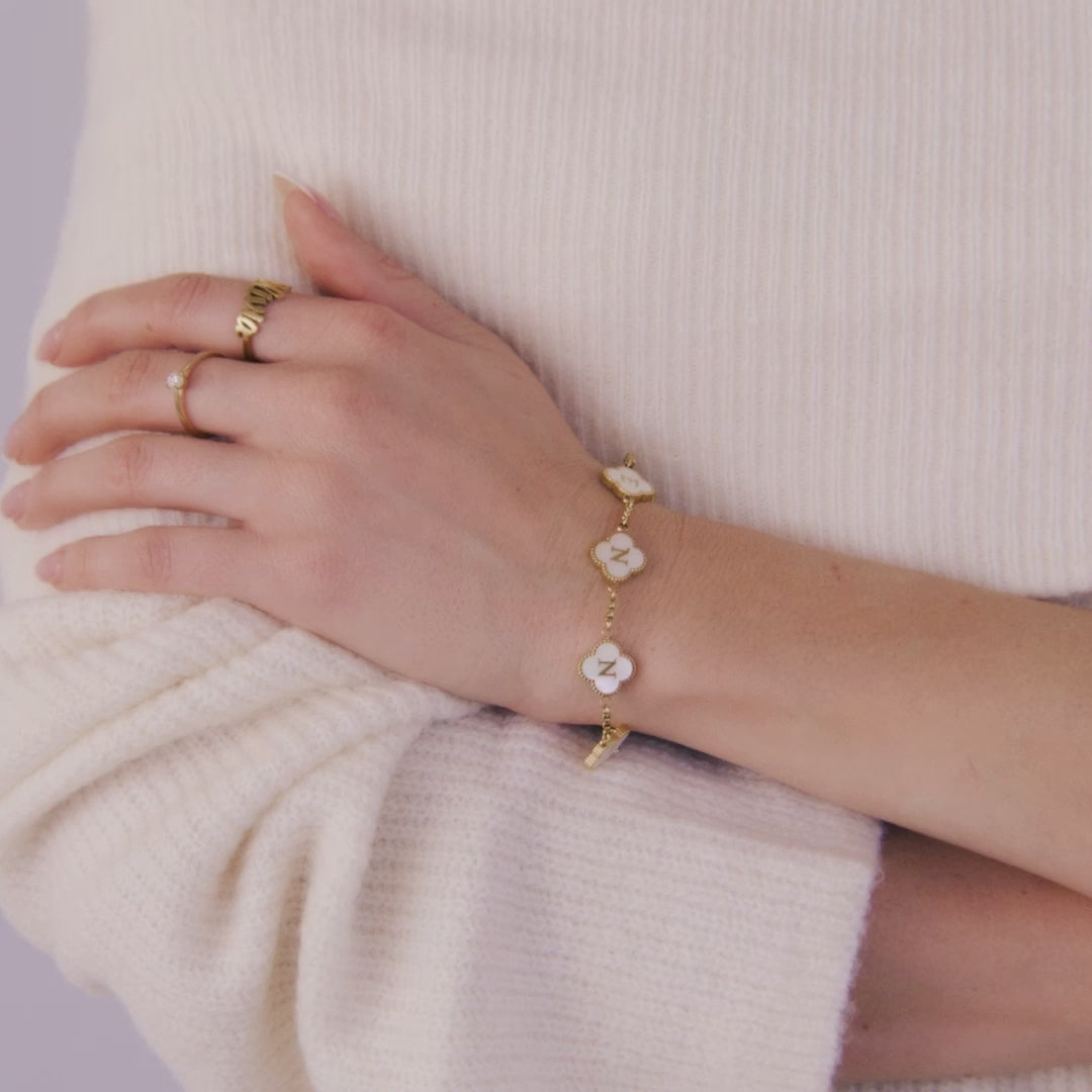 Clover Custom Name Bracelet