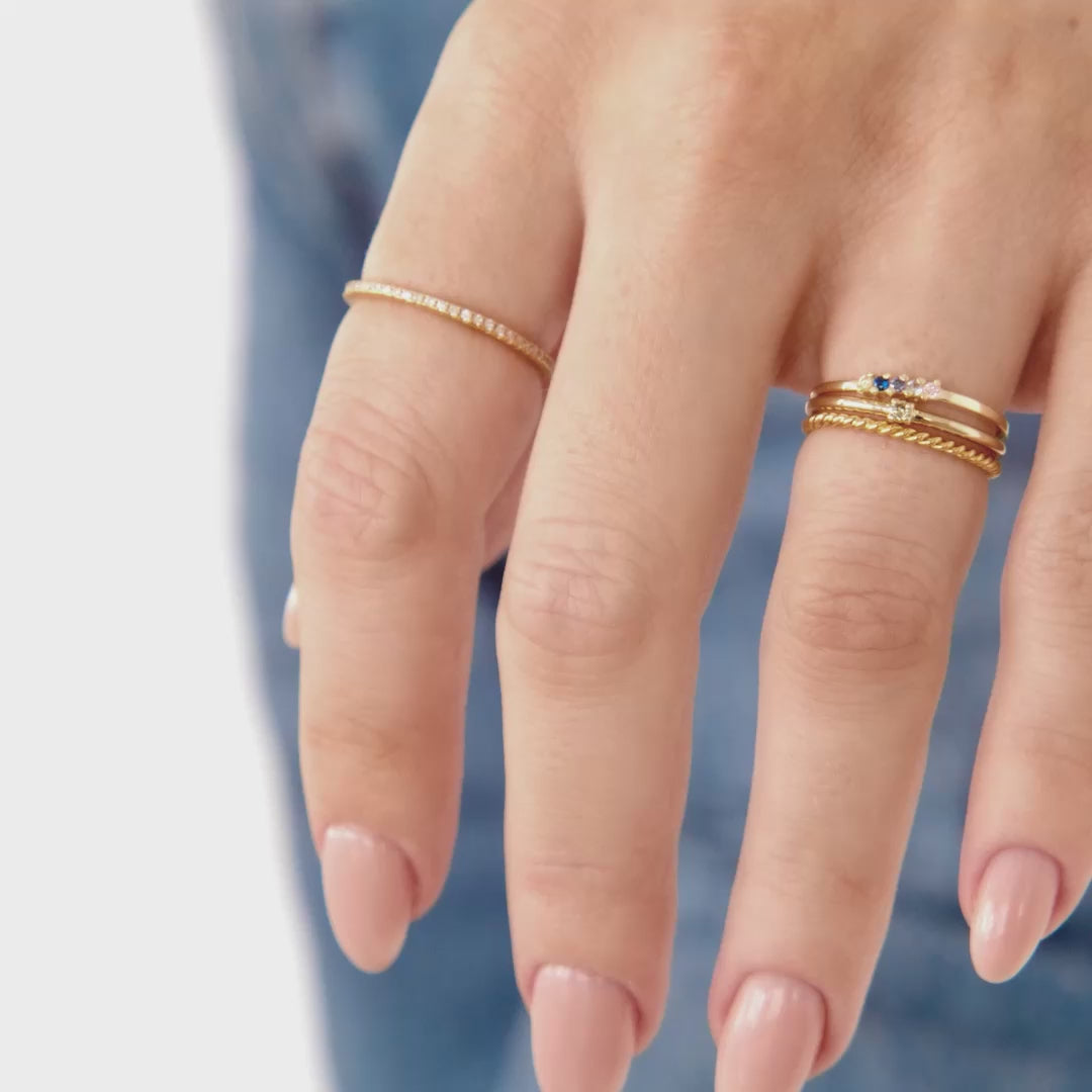 Micro Pavé Eternity Stacking Ring
