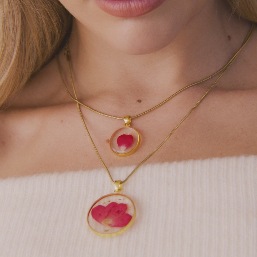 Pressed Birth Flower Necklace