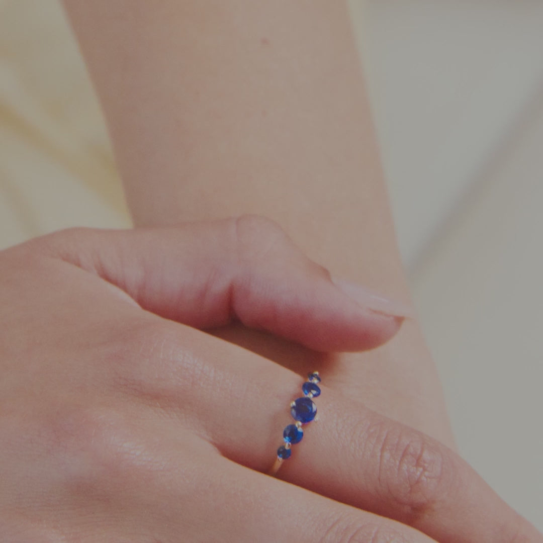 Five Stone Statement Birthstone Ring