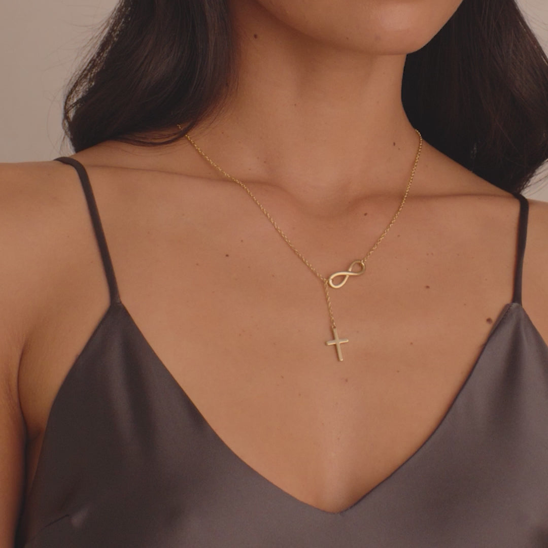 Infinity Cross Pendant Necklace