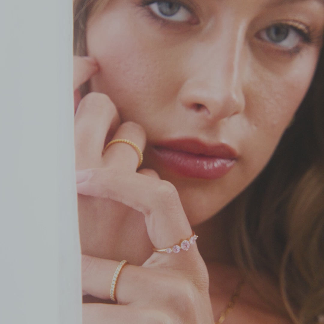 Five Stone Statement Birthstone Ring