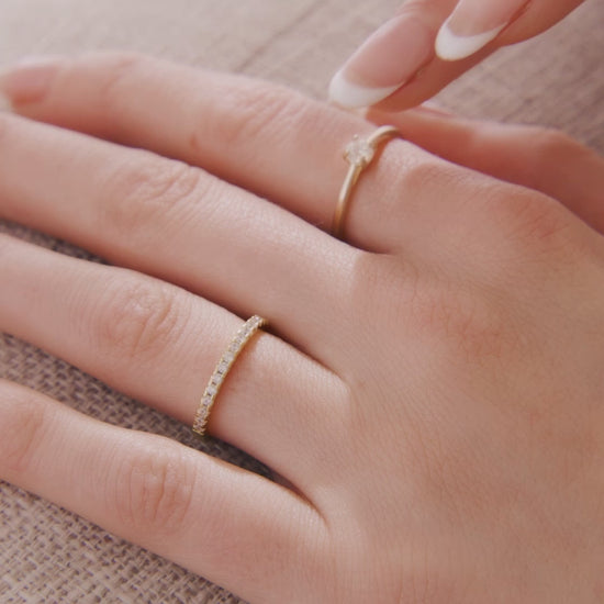 Micro Pavé Eternity Stacking Ring