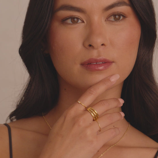 Gold Triple Ring