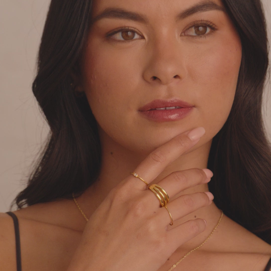 Gold Triple Ring