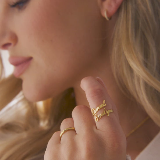 Double Name Ring