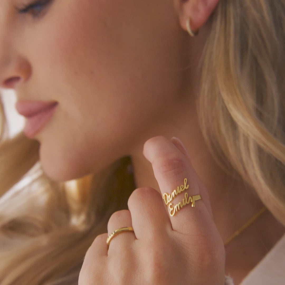 Double Name Ring
