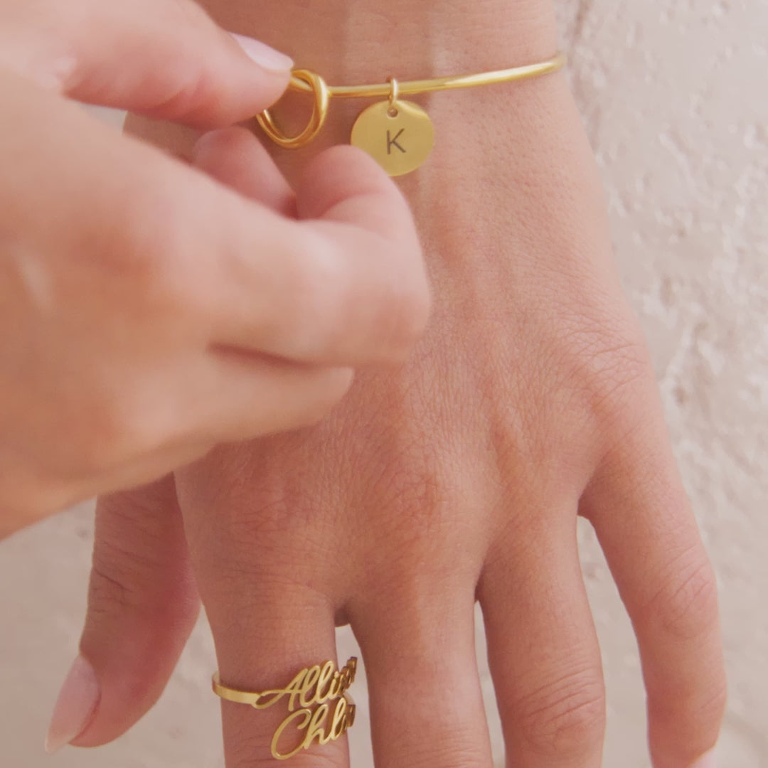 Personalized Tie the Knot Bracelet • Bridesmaid Gift Bracelet