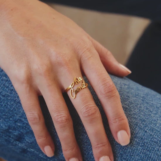 Double Name Ring