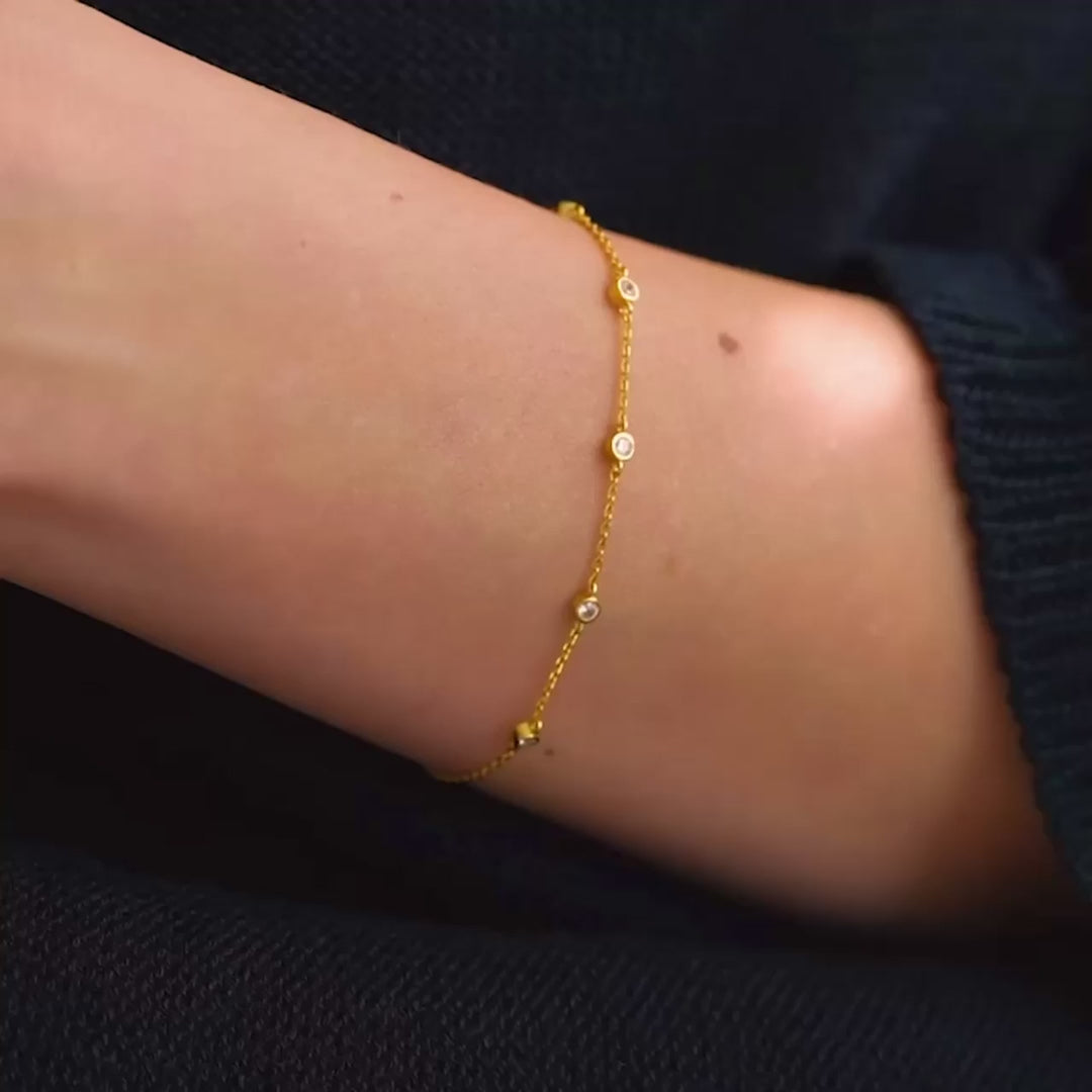 Bezel Set Diamond Bracelet