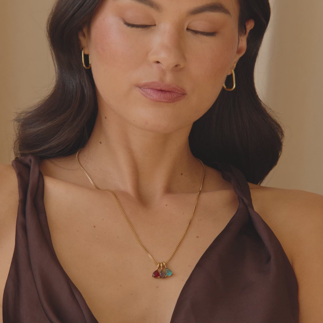 Personalized Multi-Birthstone Necklace